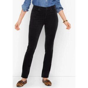 Talbots Black Corduroy High Waisted Straight Leg Pants